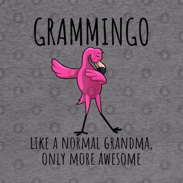 Womens Grammingo Like A Grandma Only Awesome Dabbing Flamingo Gift by KIMIKA